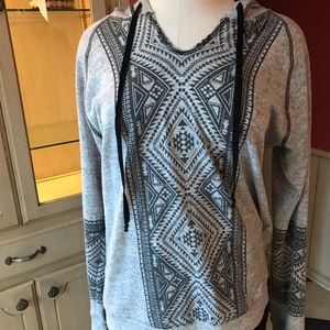 Lola Grace Aztec Print Sweatshirt Gray